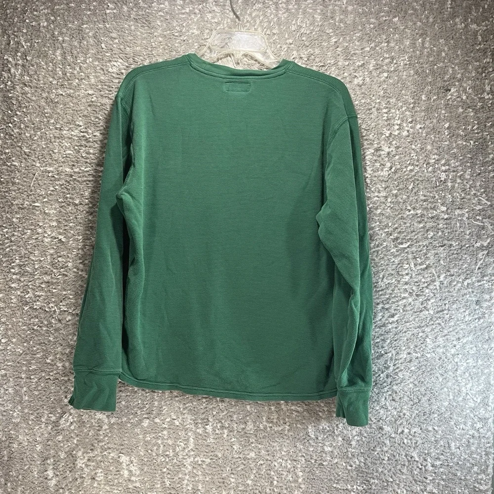 Polo Ralph Lauren Green L Waffle Knit Pullover Sweatshirt Top Casual Lounge